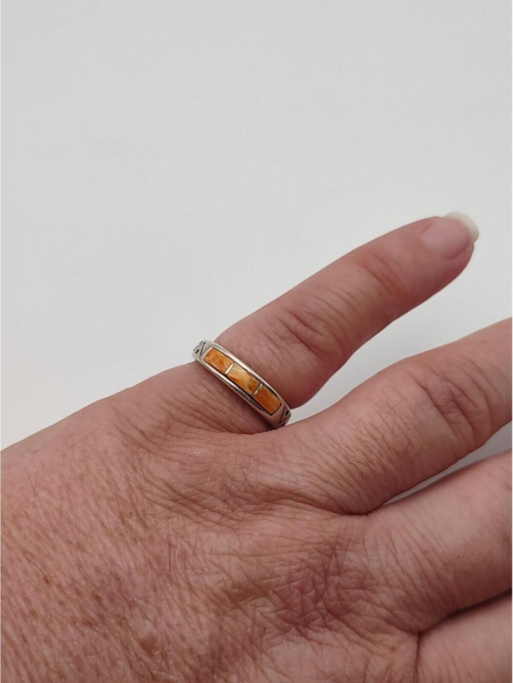 Vintage WJ Waldeck Johnson Sterling Spiny Oyster Ring Size 7